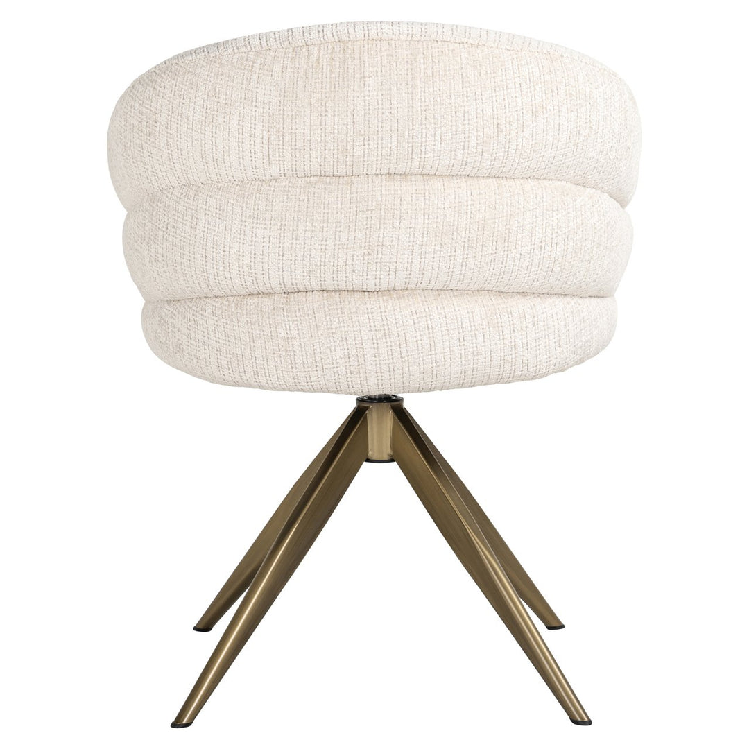 Zendaya Niagara beige swivel dining chair