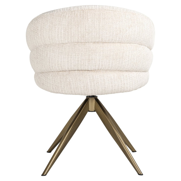 Zendaya Niagara beige swivel dining chair