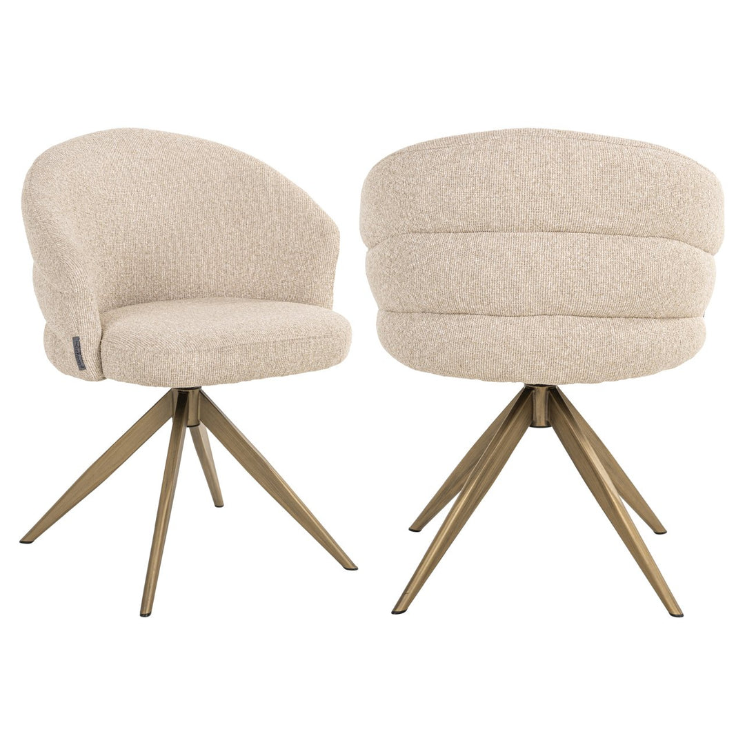 Dining room chair Zendaya biscotti swivel fire retardant