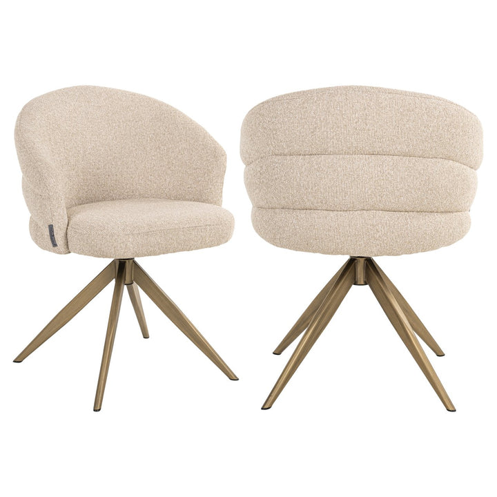 Dining room chair Zendaya biscotti swivel fire retardant