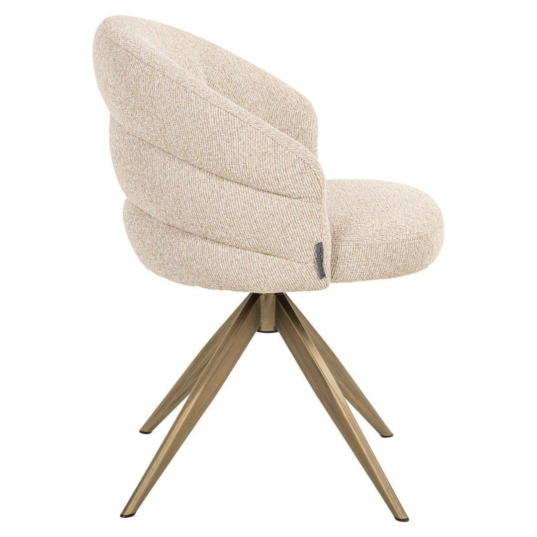 Dining room chair Zendaya biscotti swivel fire retardant
