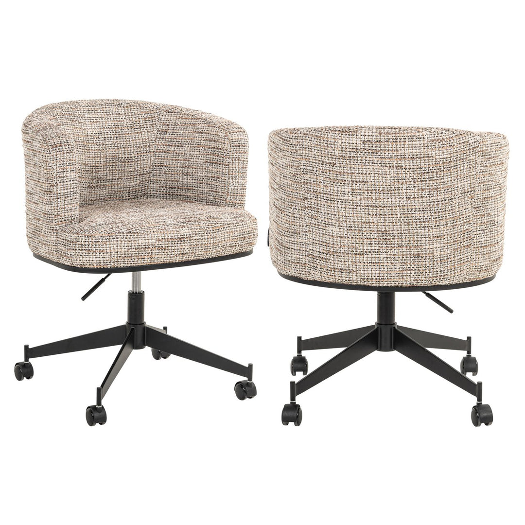 Dining room chair Rochenne trendy nature swivel on wheels