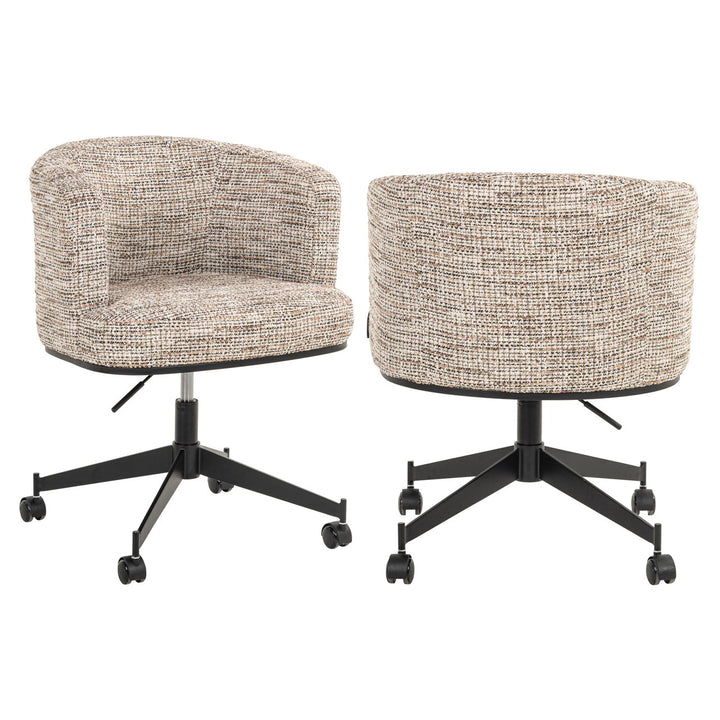 Dining room chair Rochenne trendy nature swivel on wheels