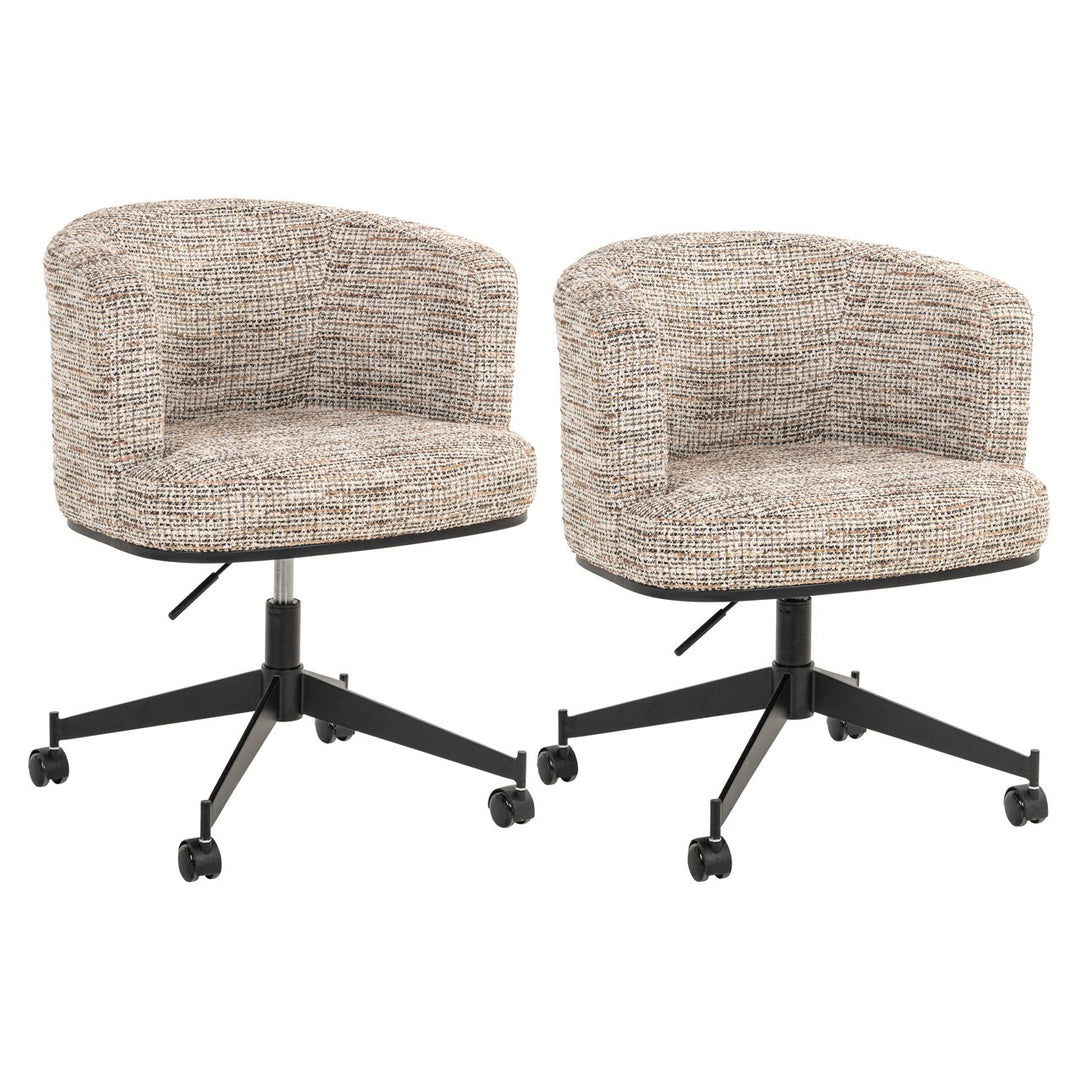 Dining room chair Rochenne trendy nature swivel on wheels