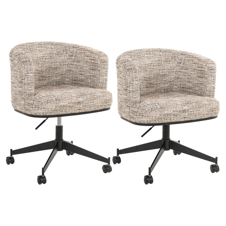 Dining room chair Rochenne trendy nature swivel on wheels