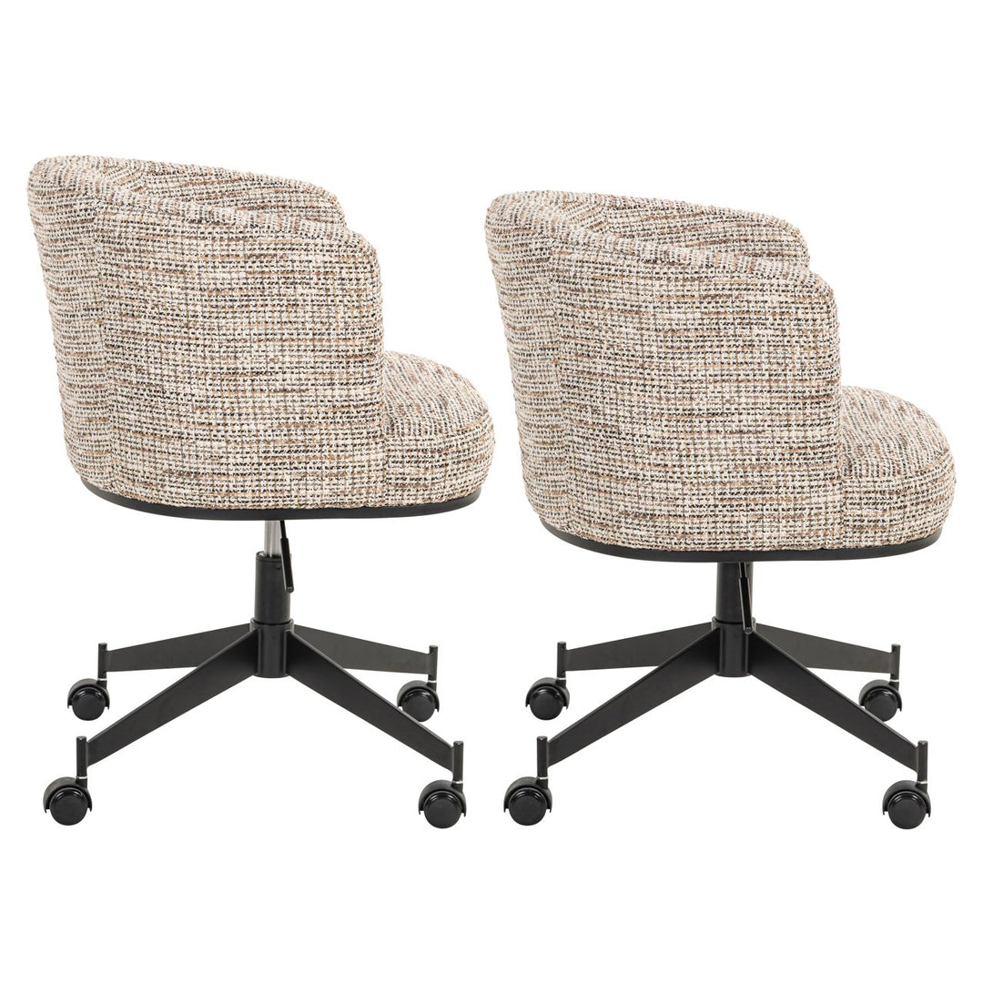 Dining room chair Rochenne trendy nature swivel on wheels