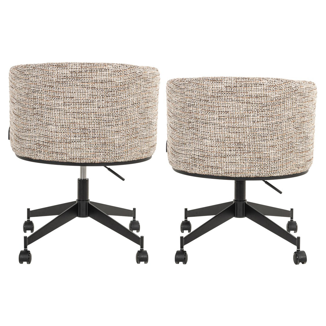 Dining room chair Rochenne trendy nature swivel on wheels