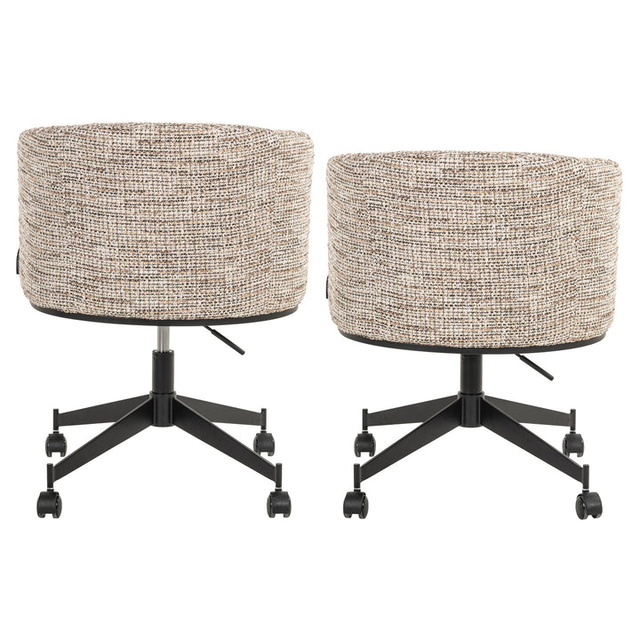 Dining room chair Rochenne trendy nature swivel on wheels