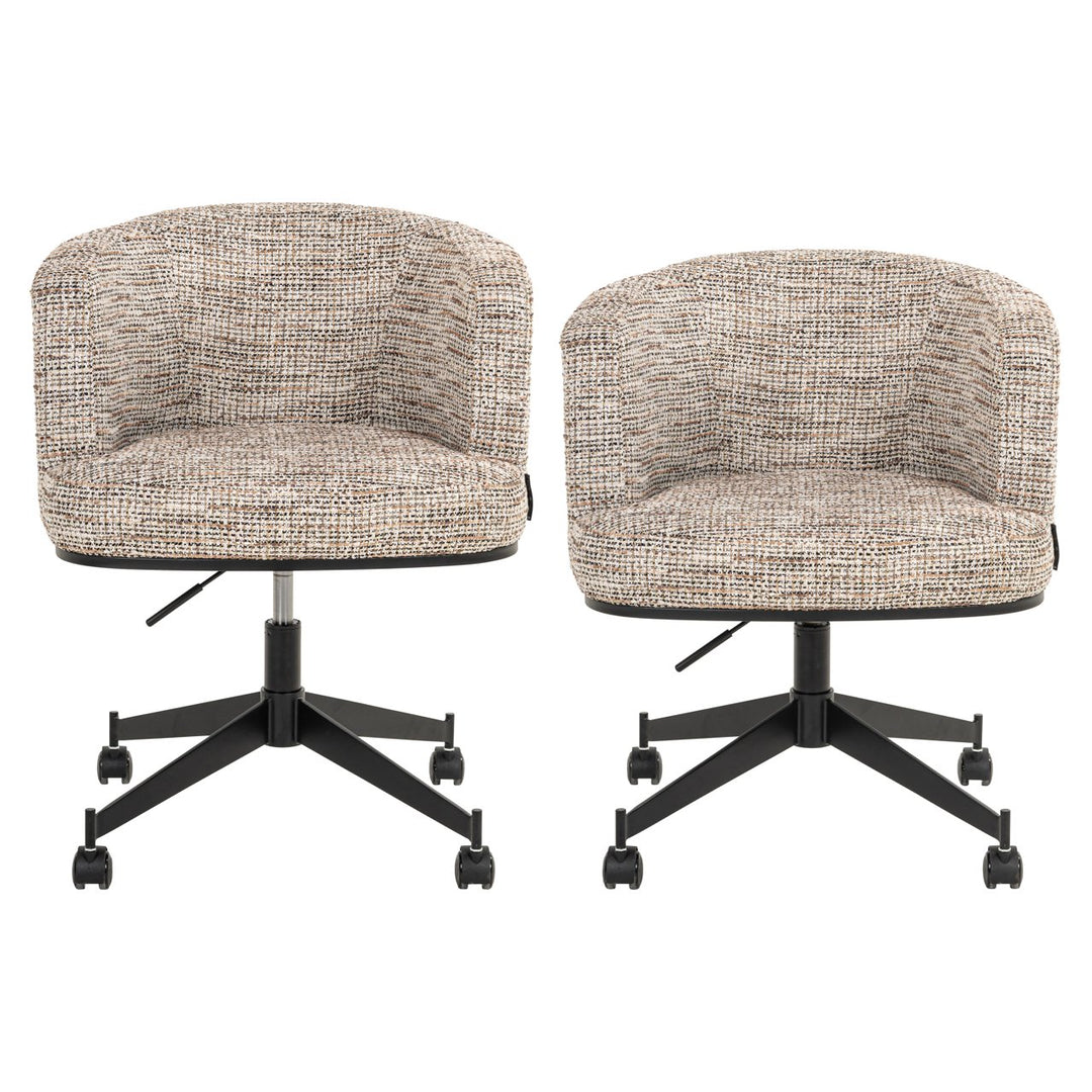 Dining room chair Rochenne trendy nature swivel on wheels