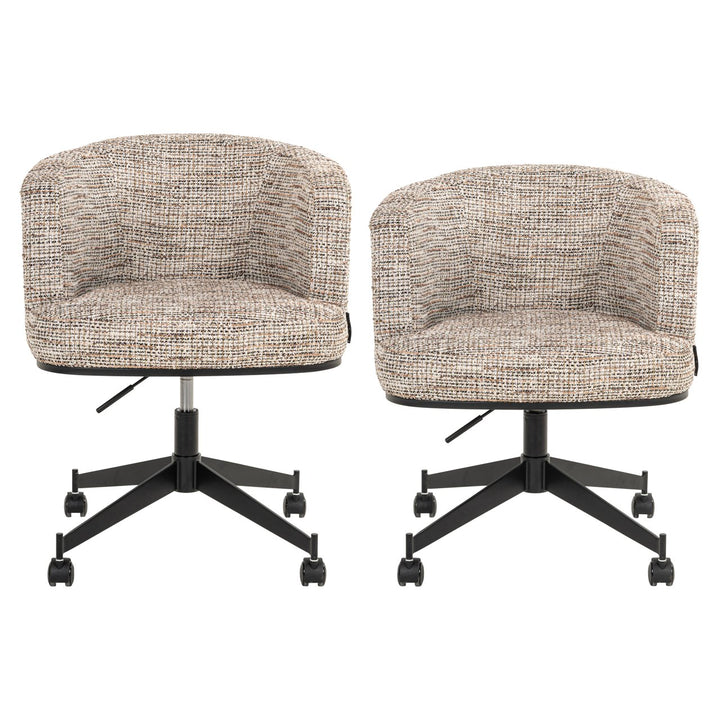 Dining room chair Rochenne trendy nature swivel on wheels