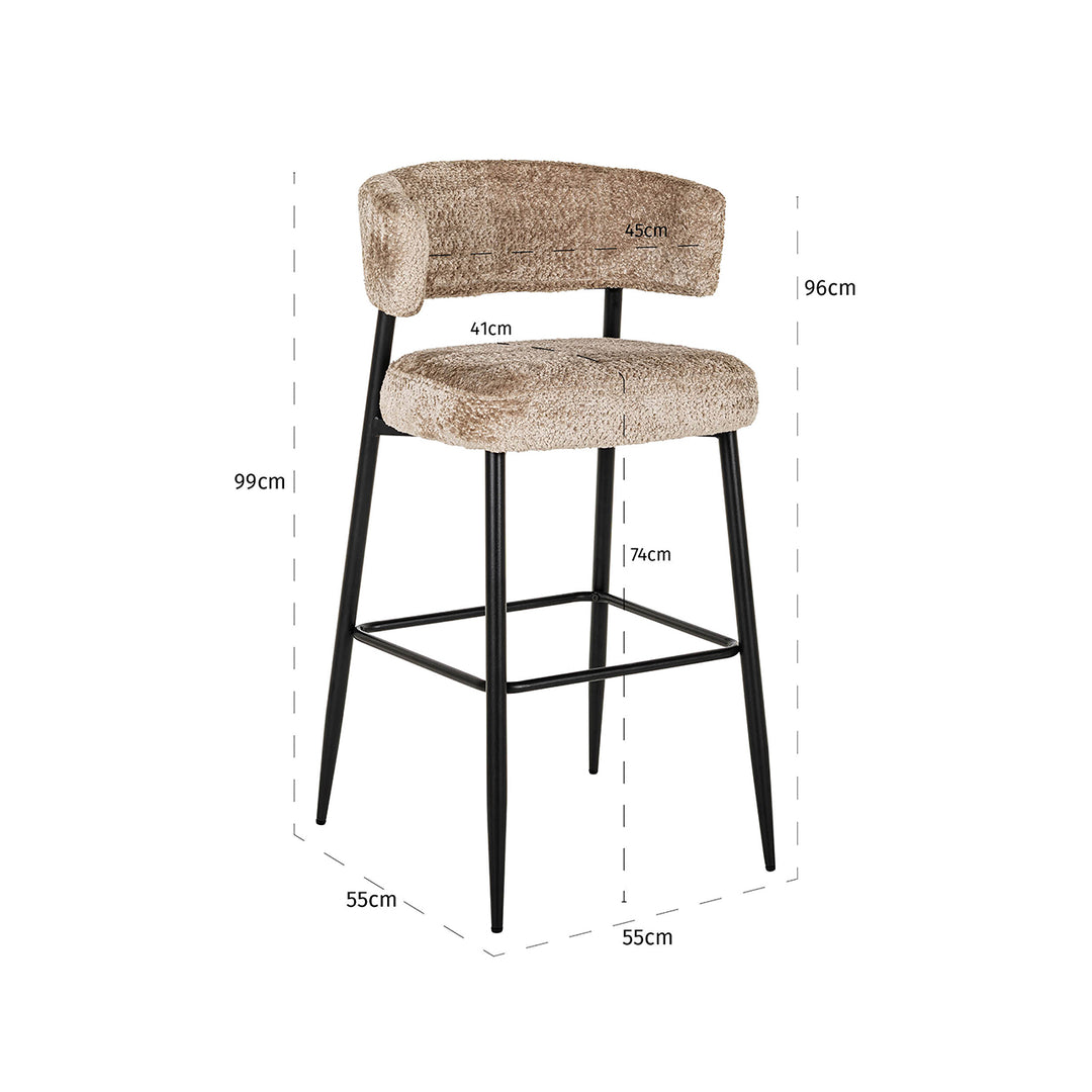Counter stool Rochelle sheep natural (set of 2) (Sheep 01 natural)