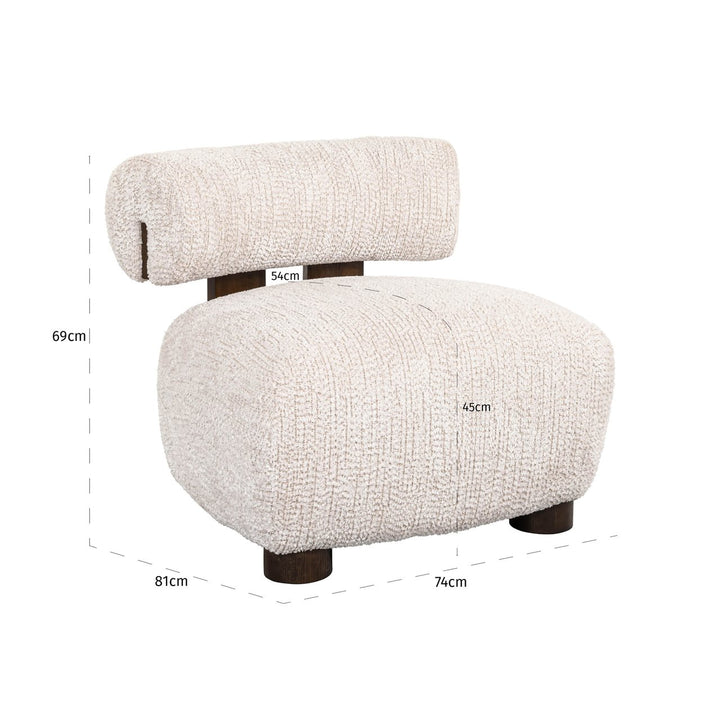Lounge-Sessel Arabella, schönes Creme