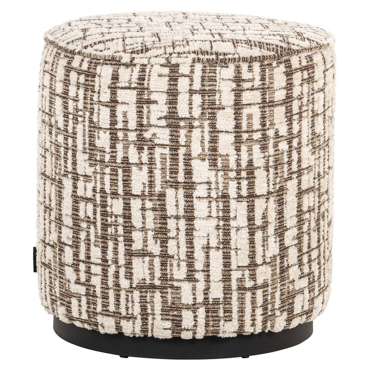 Lexie cream pouf &amp; footstool 45Ø