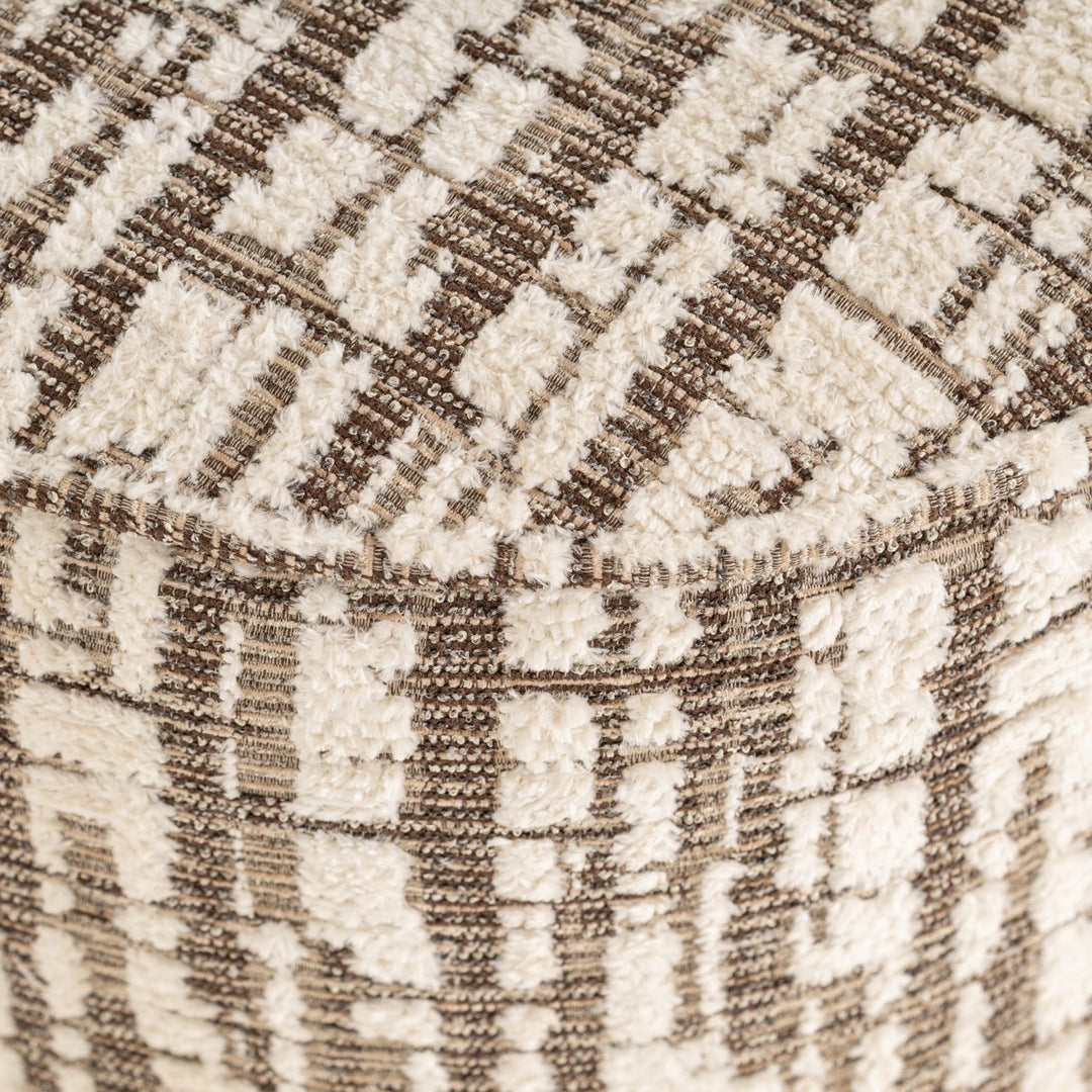 Lexie cream pouf &amp; footstool 45Ø