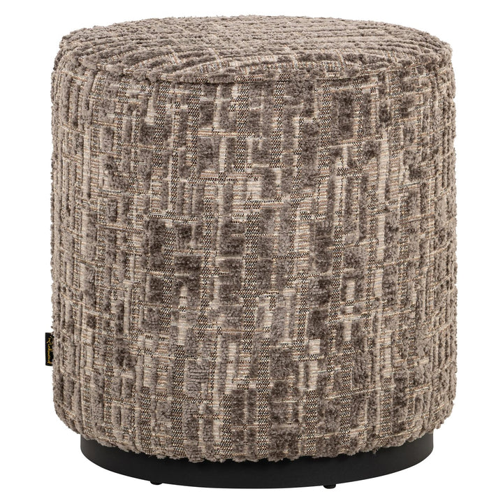 Lexie Greige Pouf &amp; Footstool 45Ø