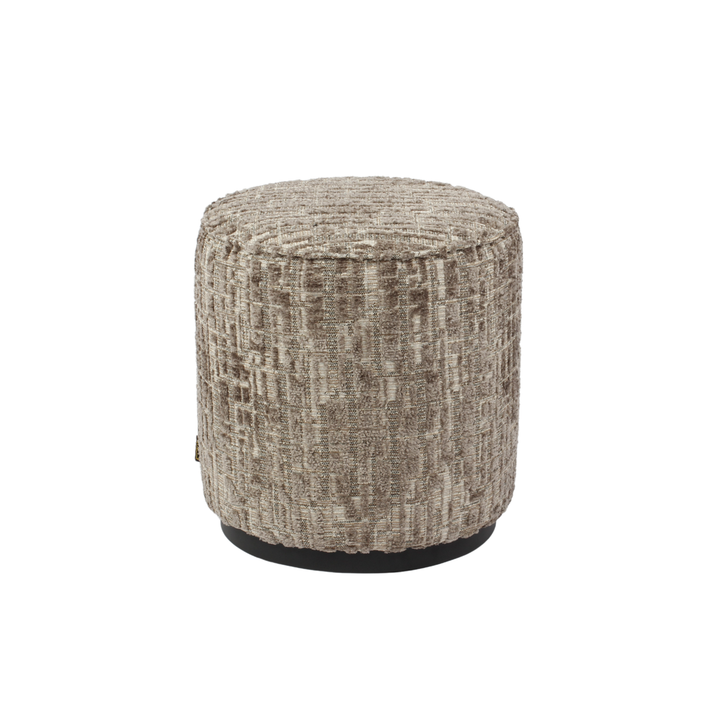 Lexie Greige Pouf &amp; Footstool 45Ø