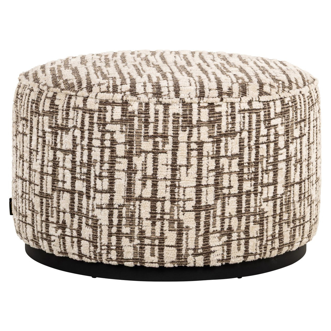 Lexie cremefarbener Pouf &amp; Fußhocker 70Ø