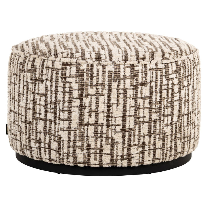 Lexie cremefarbener Pouf &amp; Fußhocker 70Ø