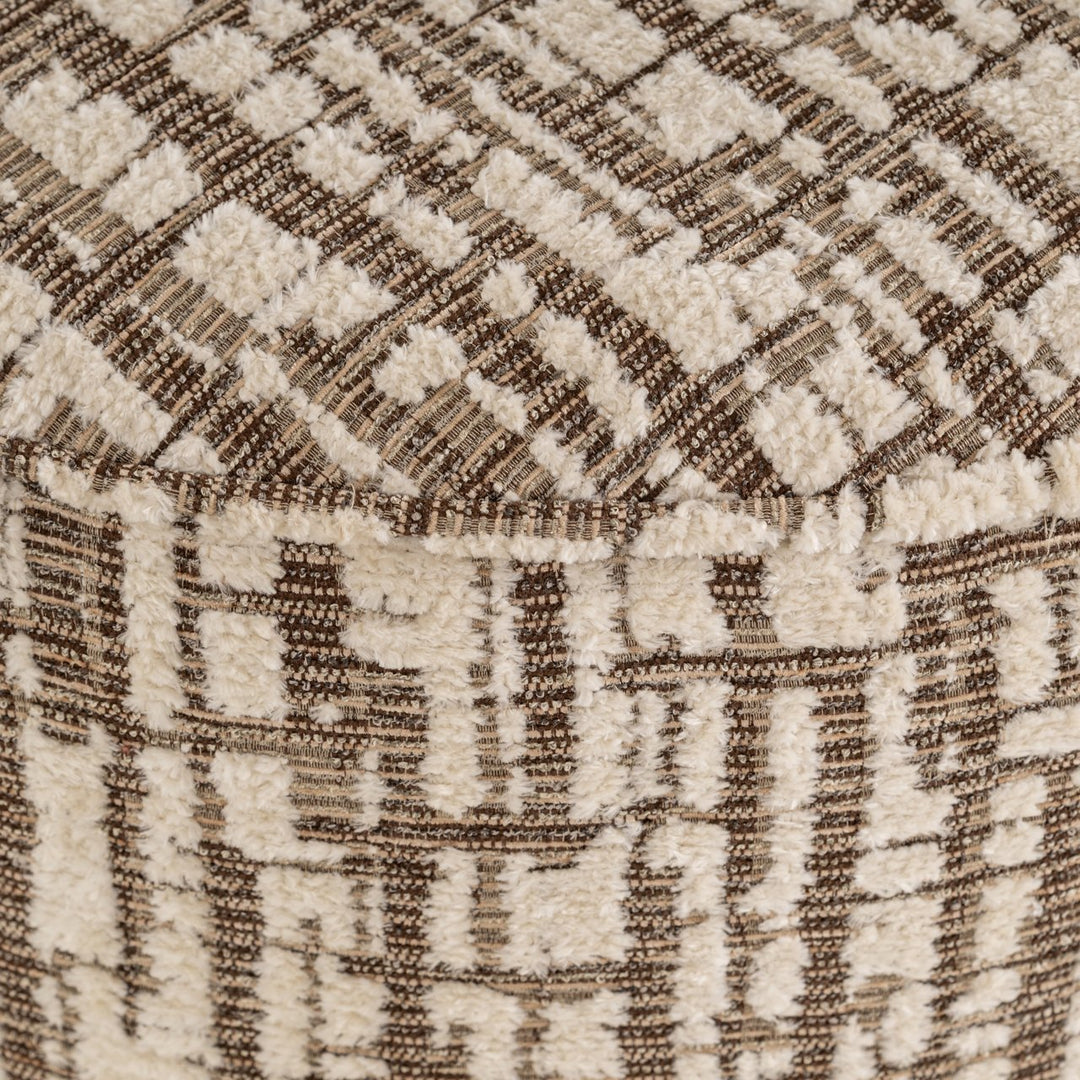 Lexie cremefarbener Pouf &amp; Fußhocker 70Ø