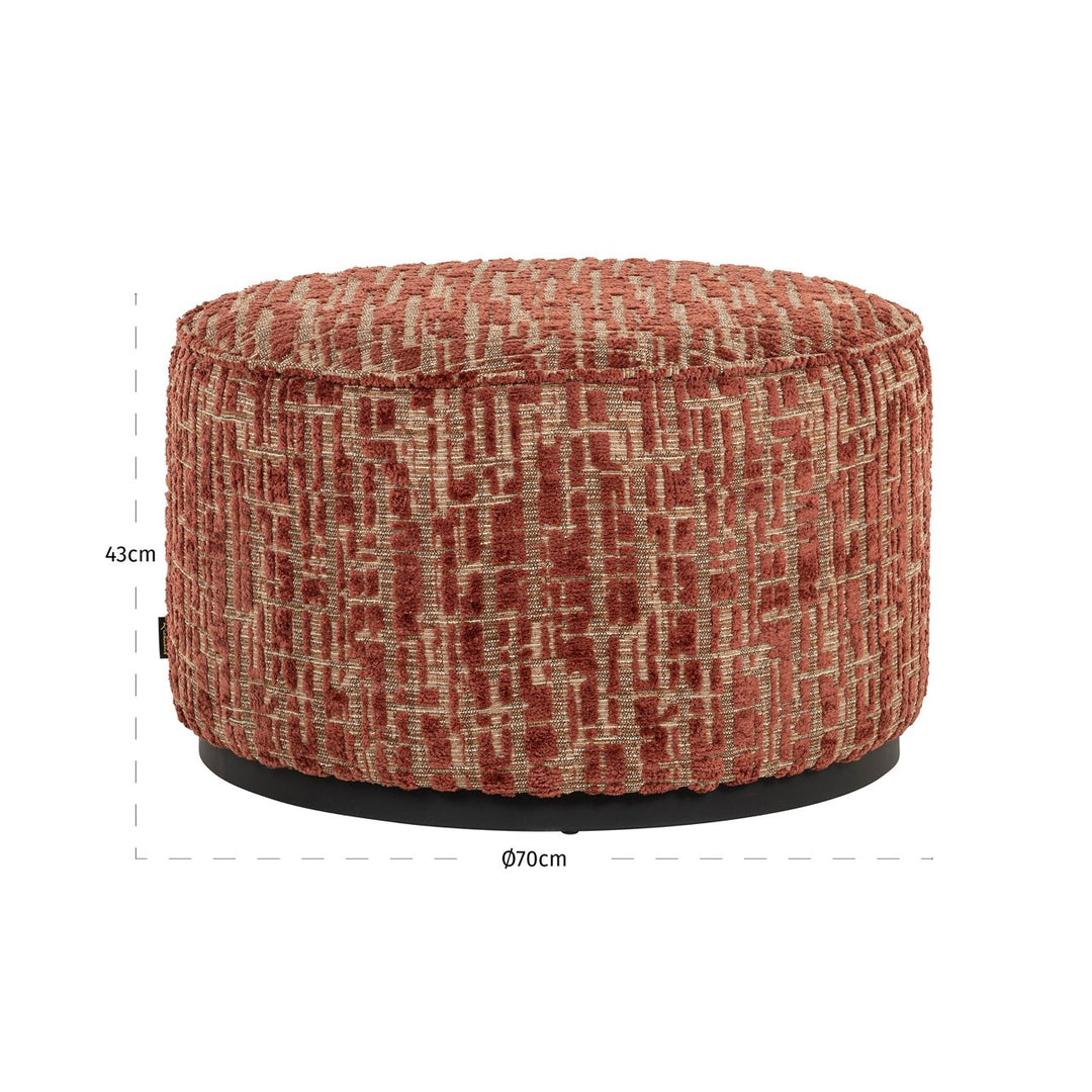 Pouf &amp; Footstool Lexie terra 70Ø