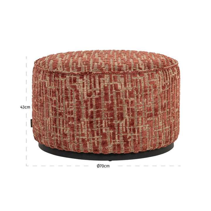 Pouf &amp; Footstool Lexie terra 70Ø