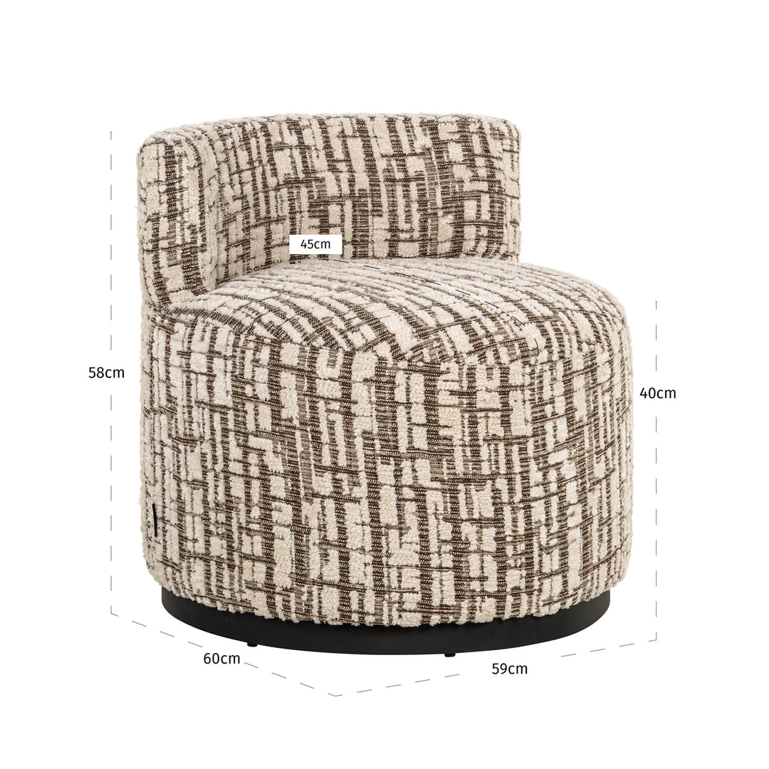 Loungesessel Franny braun Labyrinth