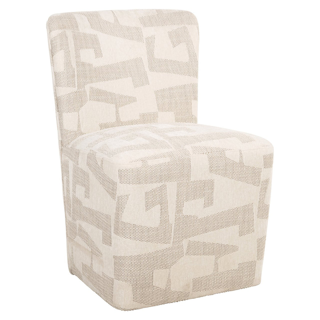 Lorain chair with wheels beige graffic (Beige graffic)