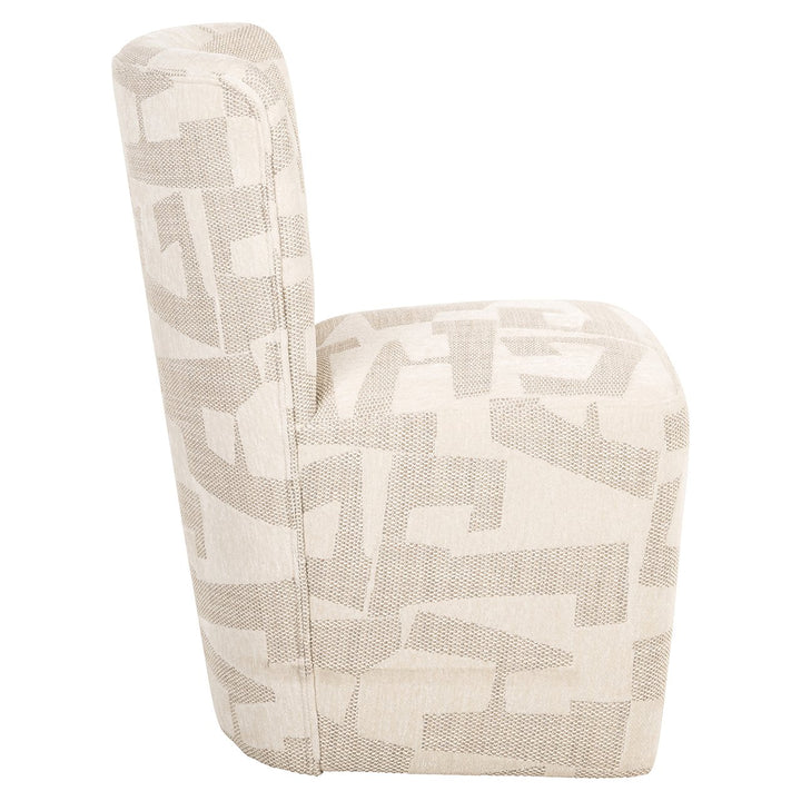 Lorain chair with wheels beige graffic (Beige graffic)