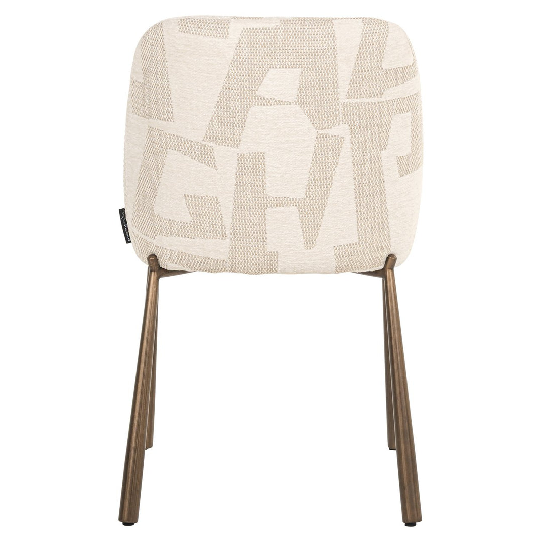 Dining room chair Lana beige graffiti (Set of 2)