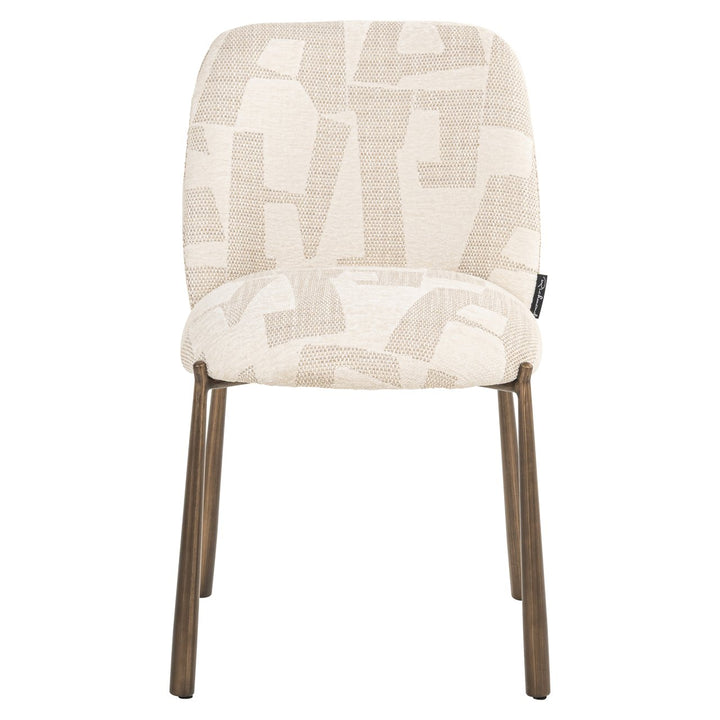 Dining room chair Lana beige graffiti (Set of 2)