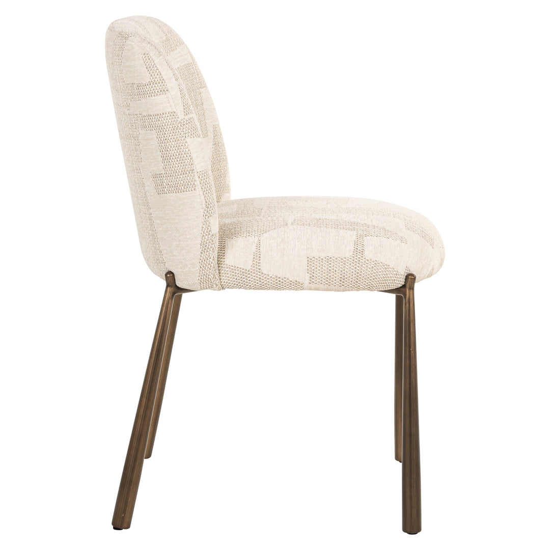 Esszimmerstuhl Lana beige grafisch (2er-Set)