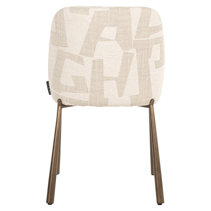 Esszimmerstuhl Lana beige grafisch (2er-Set)