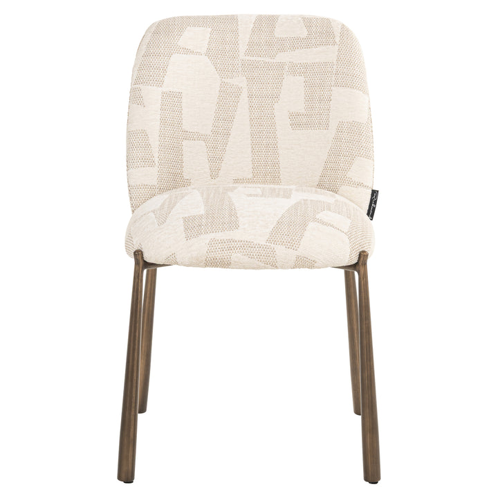 Esszimmerstuhl Lana beige grafisch (2er-Set)