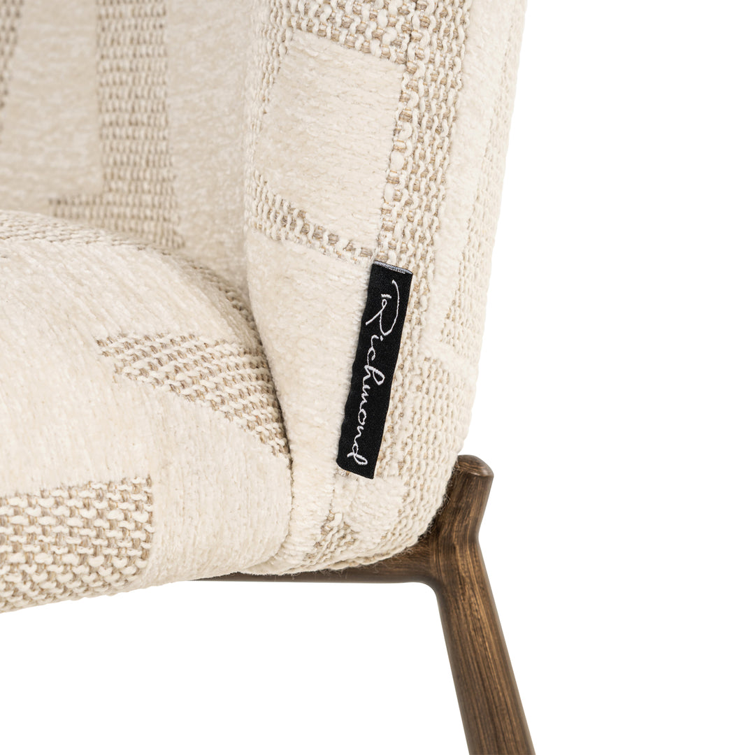 Esszimmerstuhl Lana beige grafisch (2er-Set)