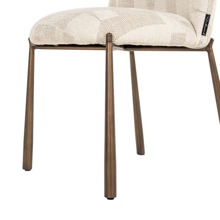 Esszimmerstuhl Lana beige grafisch (2er-Set)