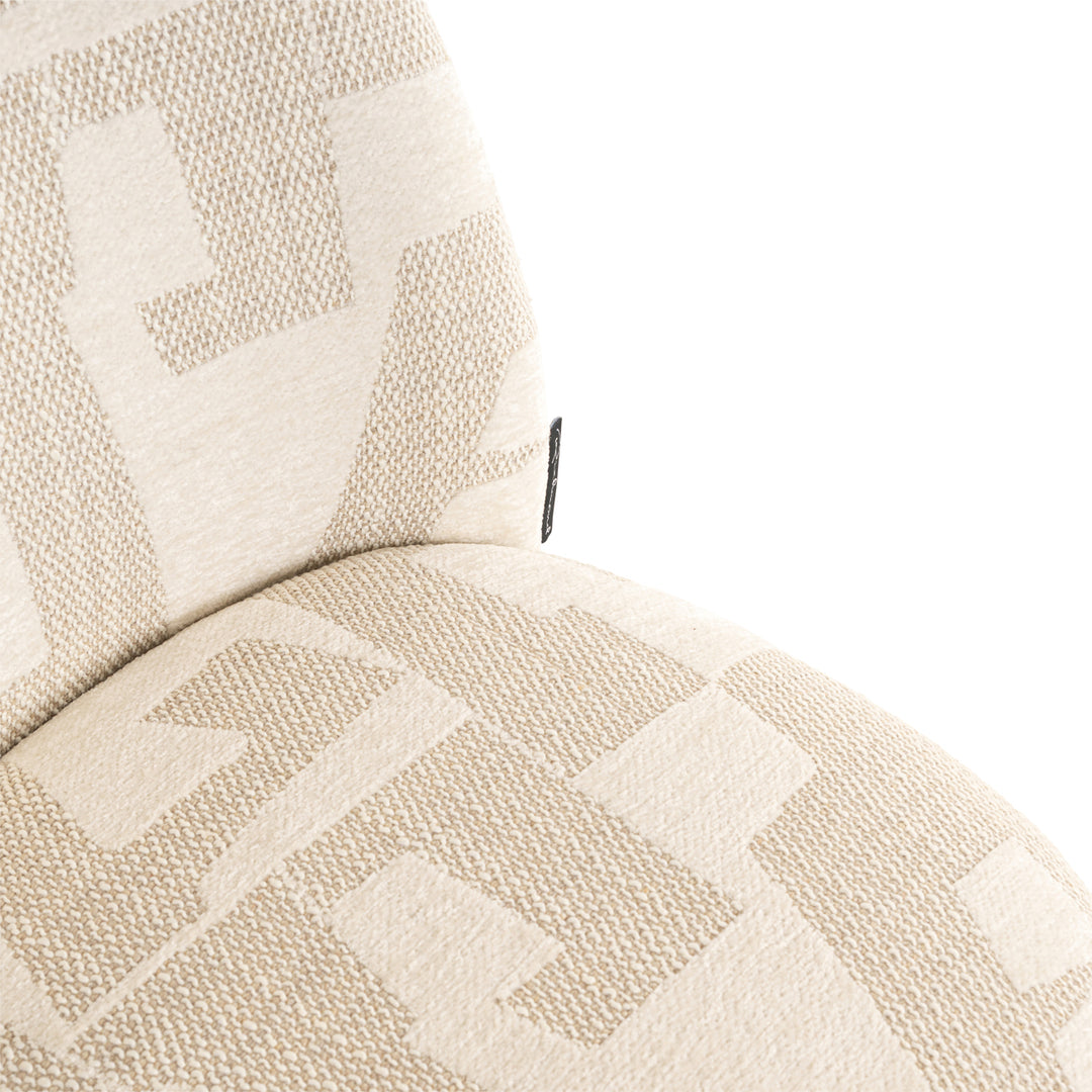 Esszimmerstuhl Lana beige grafisch (2er-Set)