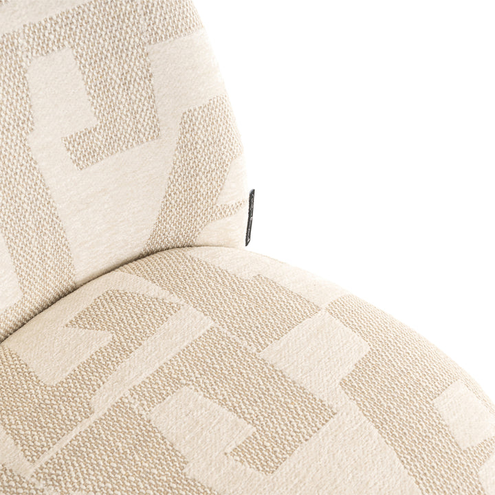 Esszimmerstuhl Lana beige grafisch (2er-Set)