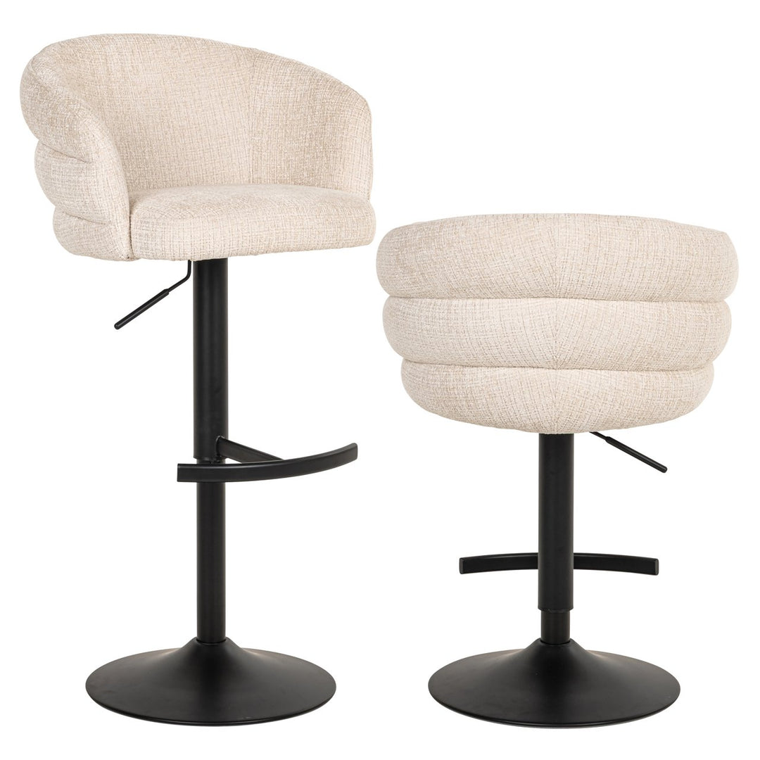 Bar chair Nikki niagara beige swivel fire retardant