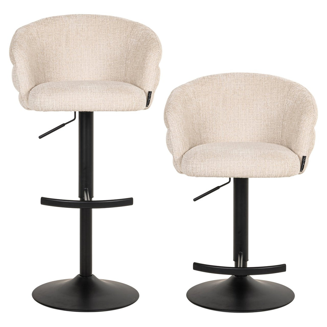 Bar chair Nikki niagara beige swivel fire retardant