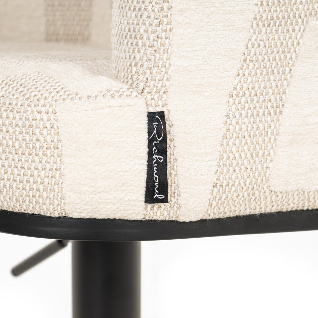 Richmond Barstoel Cheyenne, Beige Graffic - detail | CéJor Wonen