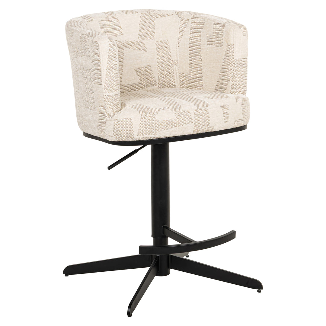 Richmond Barstoel Cheyenne, Beige Graffic - productweergave | CéJor Wonen