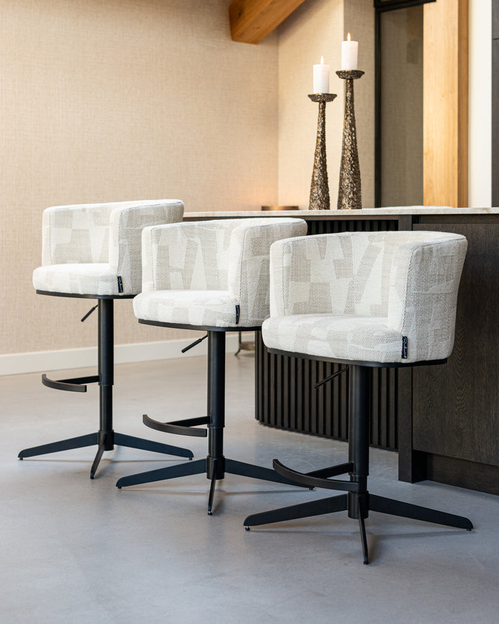 Barhocker Cheyenne beige Graffiti Drehbar