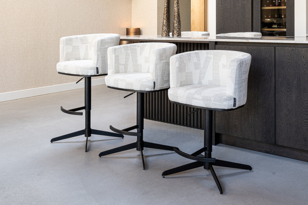 Barhocker Cheyenne beige Graffiti Drehbar