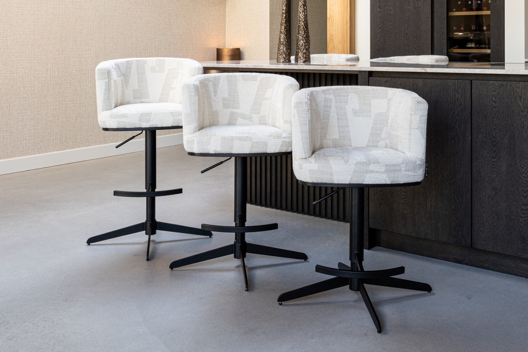 Barhocker Cheyenne beige Graffiti Drehbar