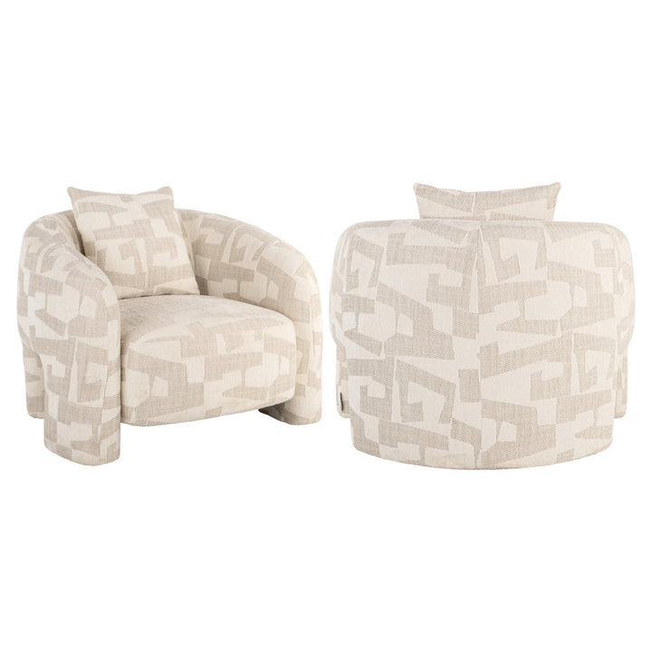 Lounge chair Tuscany beige graffiti
