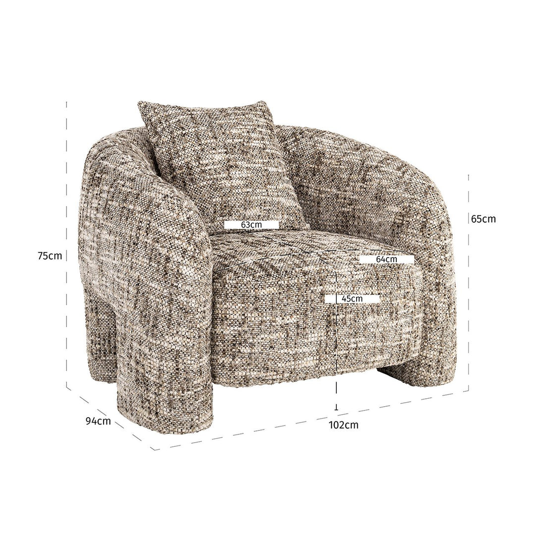 Richmond Interiors Lounge Armchair Tuscany - Omara Brown