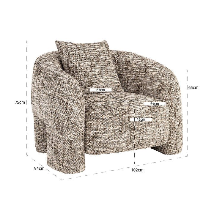 Richmond Interiors Lounge Armchair Tuscany - Omara Brown