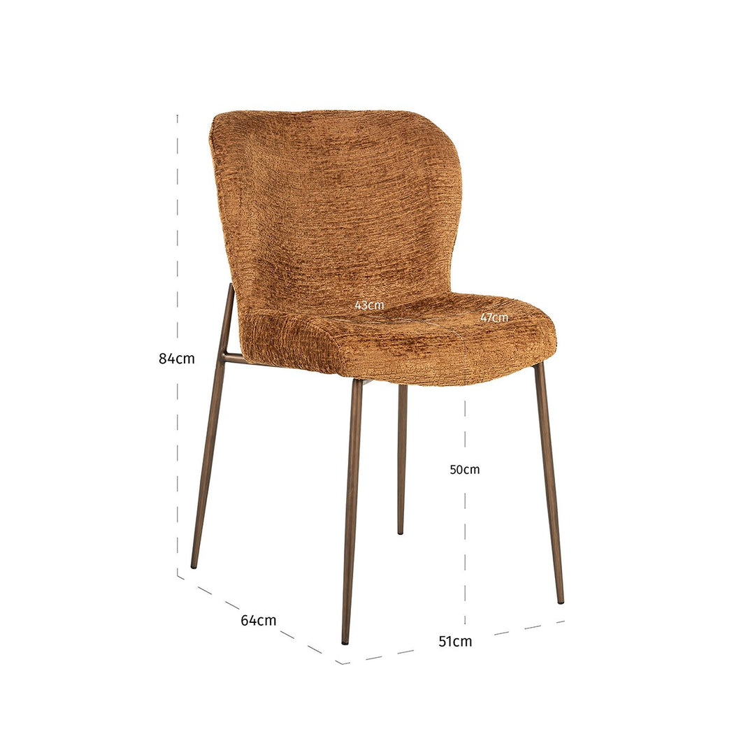 Stuhl Odarby Cognac Fusion (2er-Set) (Fusion Cognac 28)