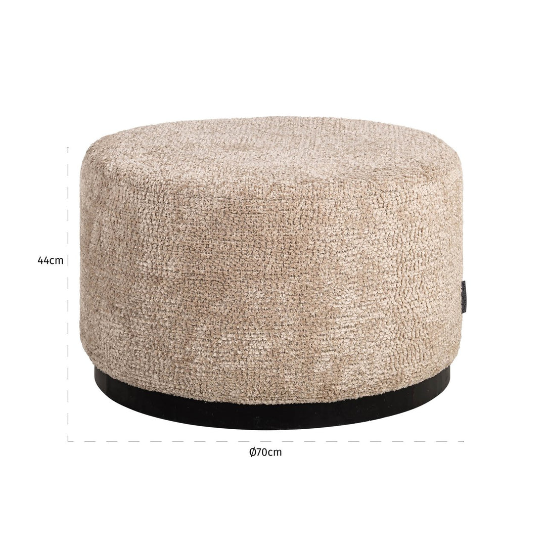 Pouf &amp; Fußhocker Kindal, individuell angefertigt, 70 Ø
