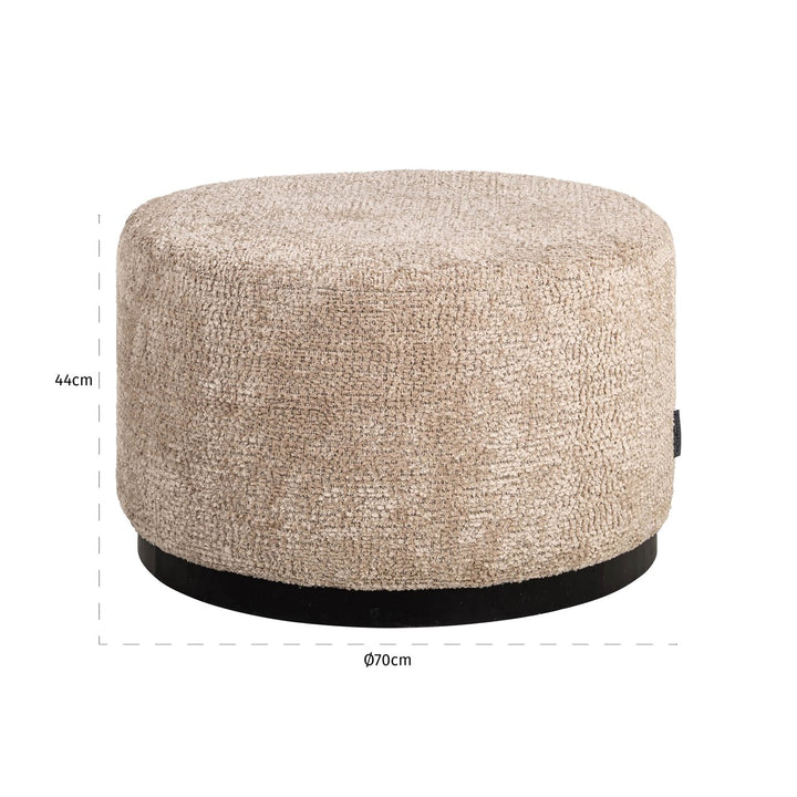 Pouf &amp; Fußhocker Kindal, individuell angefertigt, 70 Ø